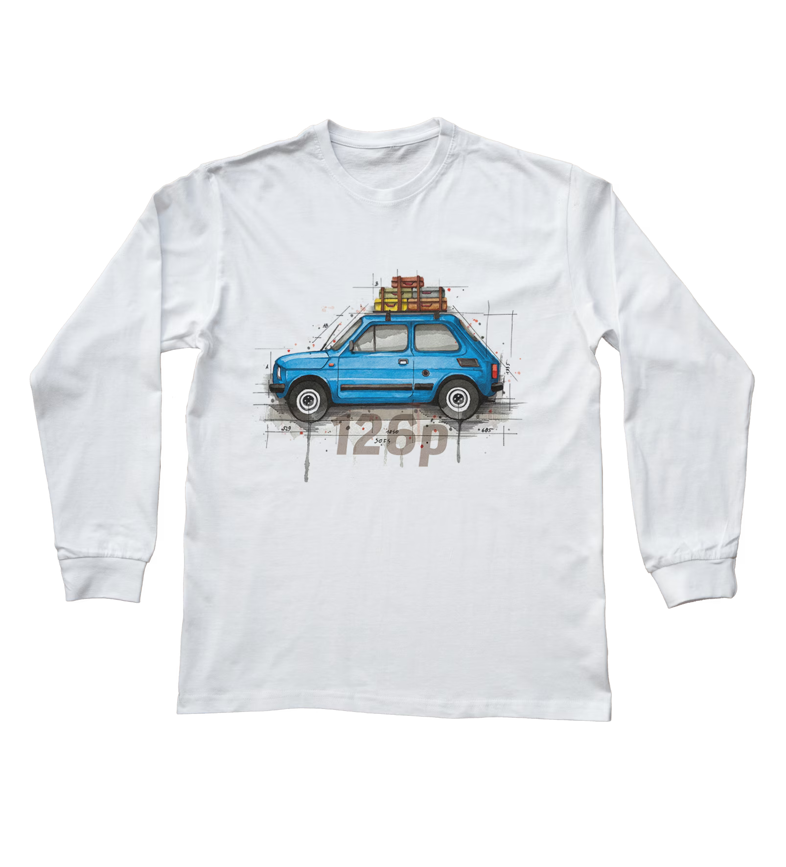 Fiat 126p — koszulka z długim rękawem dziecięca