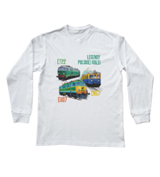 Children's long-sleeved T-shirt for a train fan