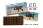 PZL P.11 — czekolada mleczna z karmelem z naklejką