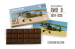 RWD-8 — czekolada mleczna z naklejką