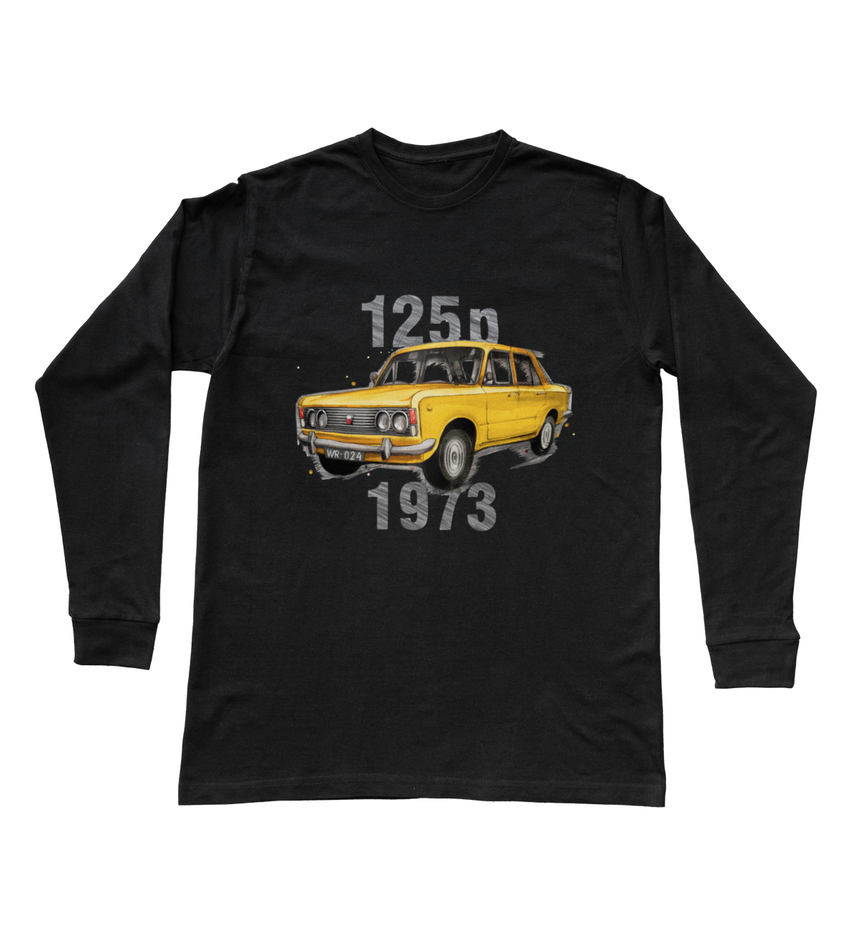 Fiat 125p — koszulka z długim rękawem dziecięca — NIK-SLS-JUNCZ-FIA125-ZOL-01