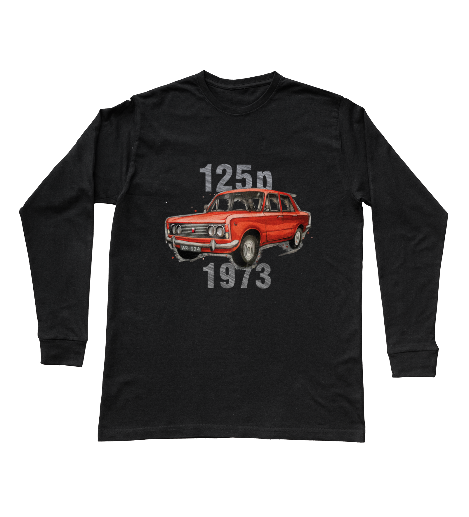 Fiat 125p — bluzka z długim rękawem — NIK-SLS-STDCZ-FIA125-CZE-01