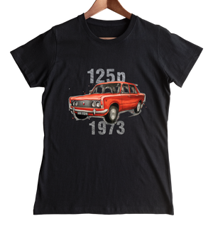 Fiat 125p — koszulka damska — NIK-TSH-DAMCZ-FIA125-CZE-01
