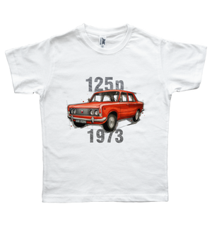 Fiat 125p — koszulka dziecięca — NIK-TSH-JUNBI-FIA125-CZE-01