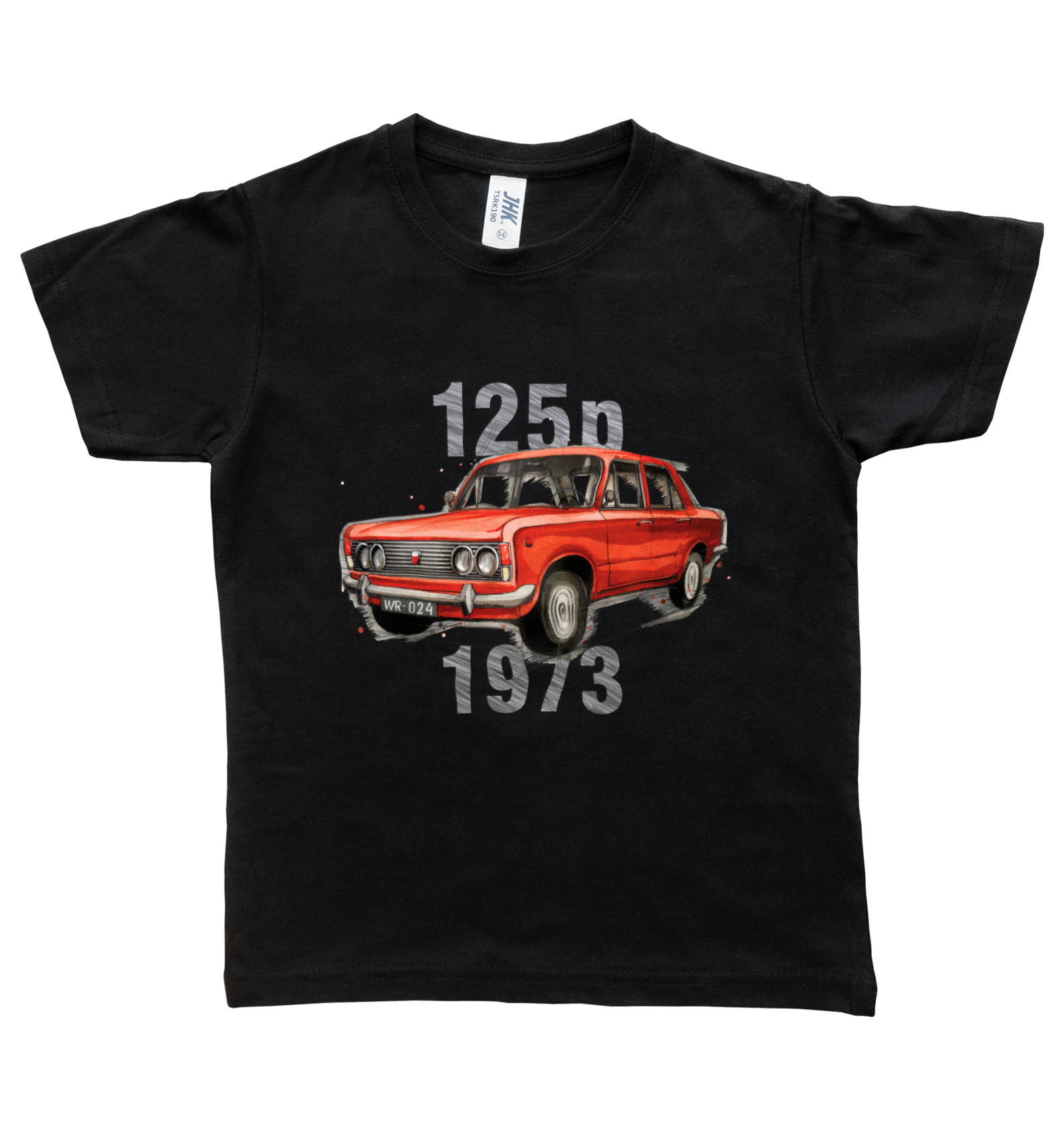 Fiat 125p — koszulka dziecięca — NIK-TSH-JUNCZ-FIA125-CZE-01