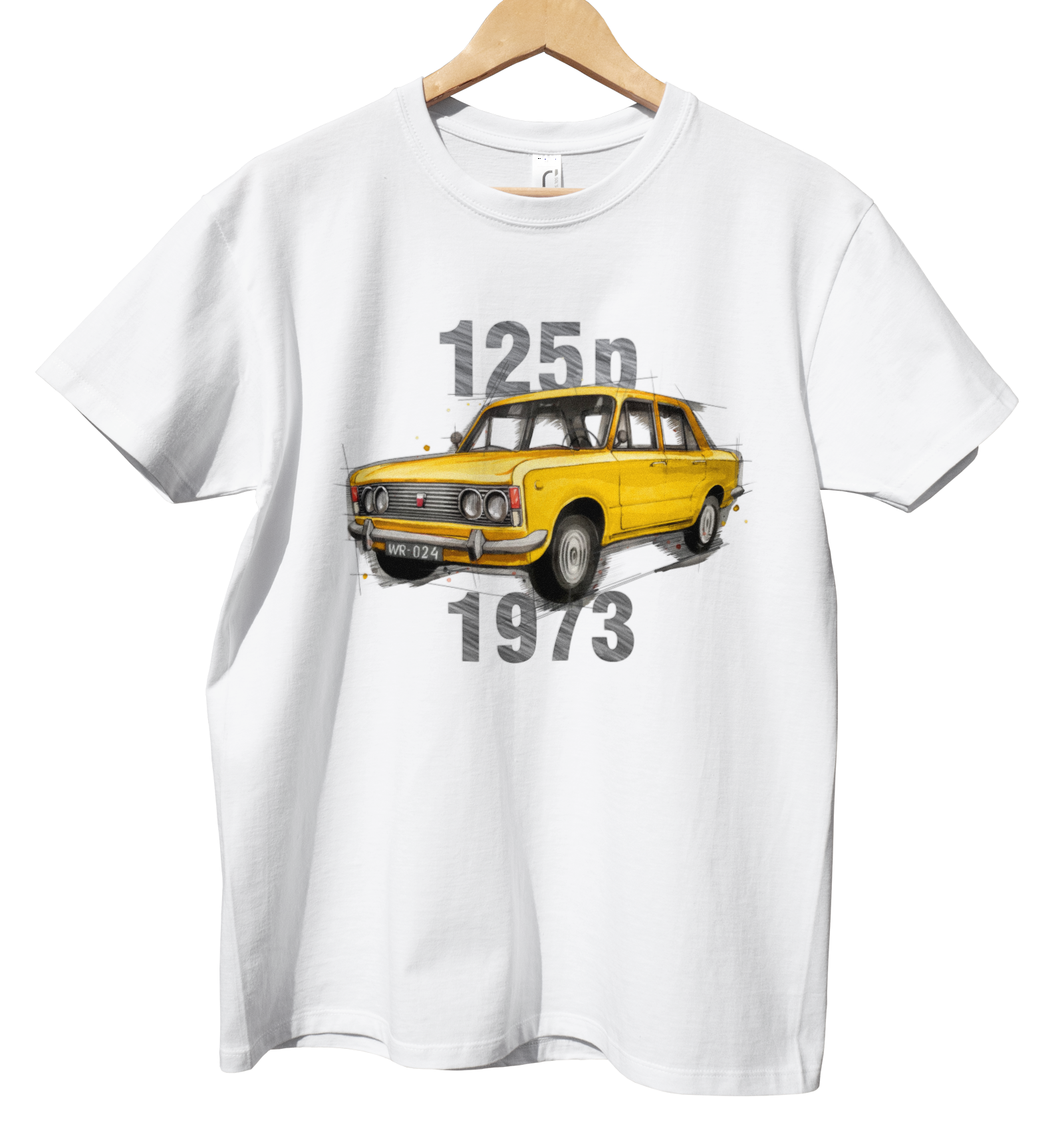 Fiat 125p — koszulka — NIK-TSH-STDBI-FIA125-ZOL-02